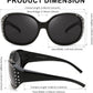 商品图片 6 | B0GRVLVZYS | FEISEDY Women's Polarized Wrap-Around Fit Over Sunglasses with Rhinestones, Anti-Glare Driving Sun Glasses B0362