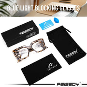 ÉÌƷͼƬ 6 | B0CSS4158B | FEISEDY Oversized Square Blue Light Blocking Glasses for Women Men Fashion Computer Glasses Reduce Eye Strain B0111