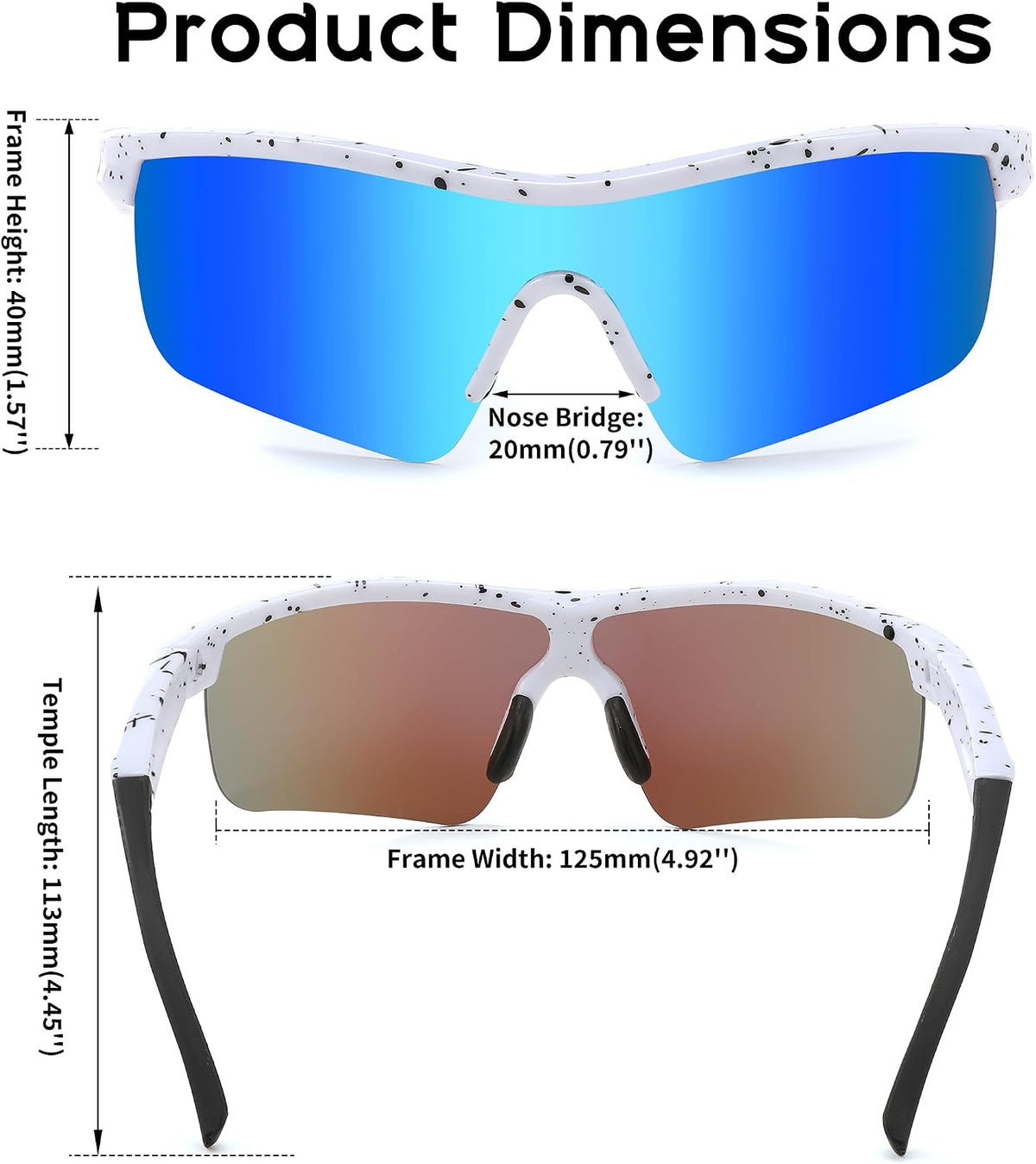 ÉÌƷͼƬ 56 | B07JZ18KMZ | FEISEDY Kids Polarized Sports Sunglasses, TR90 UV400 Baseball Cycling