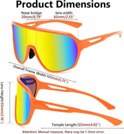 ÉÌƷͼƬ 19 | B0D5D4T92Q | FEISEDY Sports Sunglasses for Men and Women,Oversized One Piece Reflective Lens Cycling Sunglasses B0178
