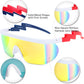 商品图片 21 | B096SD9GGG | FEISEDY Oversized Mirror Shield Sport 80s Sunglasses Ski Goggles Flat Top One Piece Futuristic Visor Women Men B2522