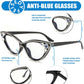 商品图片 4 | B0CQ55685Z | FEISEDY Diamond Blue Light Blocking Glasses Cat Eye Rhinestone Women Glasses Frame Anti Eyestrain Computer Eyewear B0070