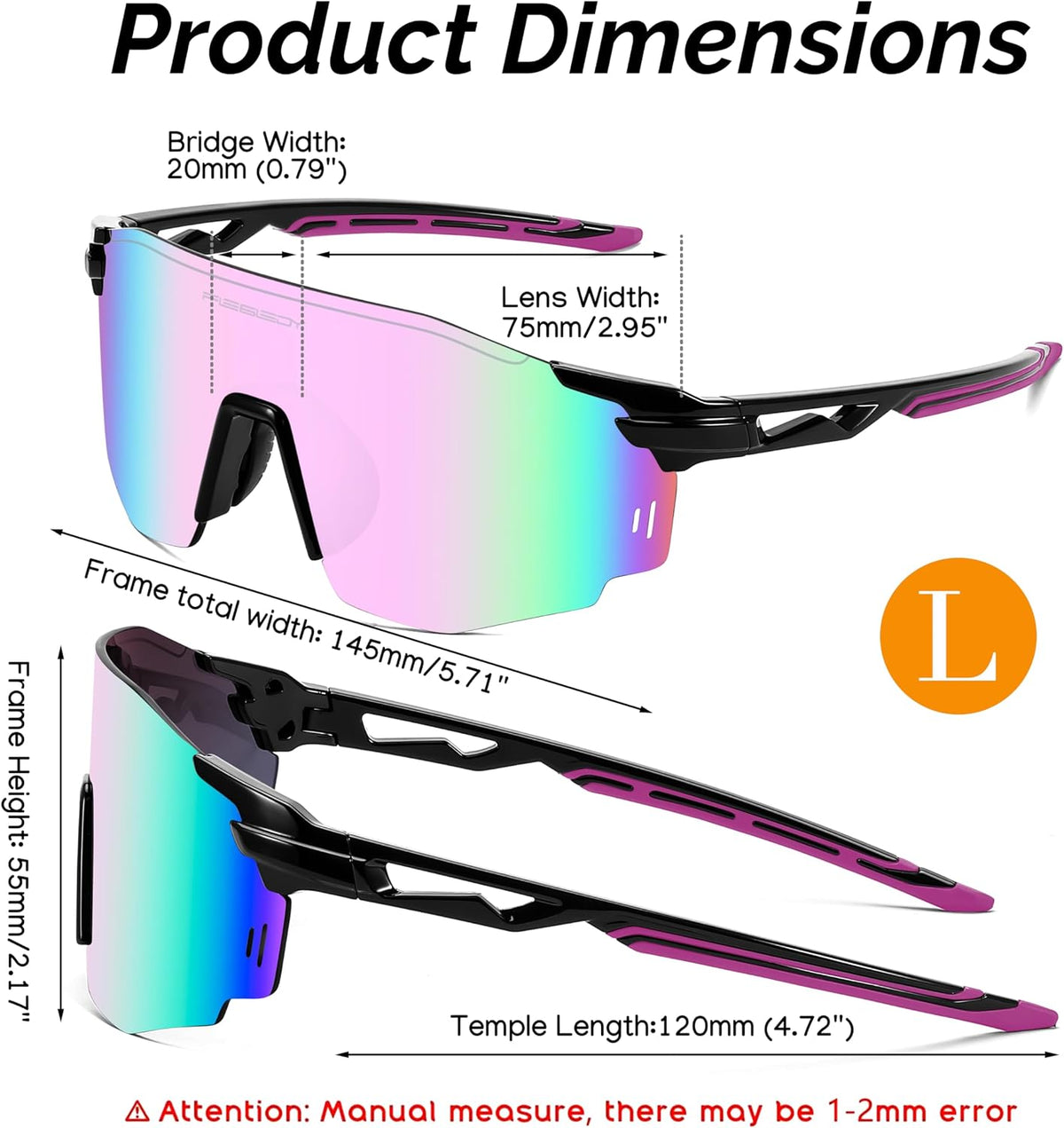 ÉÌƷͼƬ 7 | B0CYZM95KC | FEISEDY Rimless Sports Sunglasses for Men Women Tr90 Frame for Cycling Fishing Running B0116