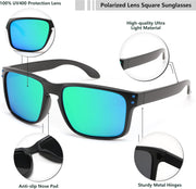 ÉÌƷͼƬ 12 | B0CS6MV9B1 | FEISEDY Men Sunglasses Polarized,Square Vintage Cycling Running Fishing Golf Hiking Sports Sun Glasses B0080