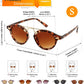 商品图片 38 | B0GX62YR7C | FEISEDY Retro Round Metal Brow Sunglasses for Women for Small Face B0427