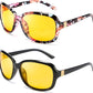 Z2pack (Floral + Black) / 60 Millimeters | B0FPM5JY1W | FEISEDY Classic Womens Night Glasses Driving Anti Glare Wrap Around Yellow Sunglasses B2548