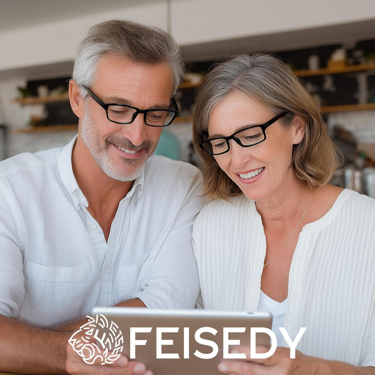 ÉÌƷͼƬ 4 | B0F7HQL9ND | FEISEDY 6/5 Pack Classic Reading Glasses Rectangular Readers B0297