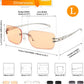 商品图片 24 | B0GX6FSM23 | FEISEDY Retro Rimless Rectangle Y2K Tinted Sunglasses for Women Men B0423