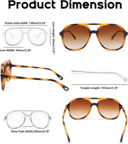 ÉÌƷͼƬ 25 | B0C27PGFFJ | FEISEDY Retro Aviator Sunglasses Women Men Classic Square Shades Trendy Sun Glasses UV400 Protection B2394