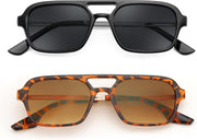 ÉÌƷͼƬ 2 | B0925V3NP4 | FEISEDY Vintage Square 70s Flat Aviator Sunglasses Women Men Metal Design Shades B2752