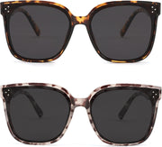 ÉÌƷͼƬ 50 | B0871BKMTN | FEISEDY Oversized Polarized Sunglasses - UV400 Protection, Square Fashion Sun Glasses for Outdoor & Daily B2600