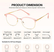 ÉÌƷͼƬ 13 | B0FKT9PDRD | FEISEDY Retro Semi Rimless Blue Light Glasses for Women Men B0438