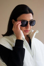 ÉÌƷͼƬ 39 | B0B681YMF5 | FEISEDY Retro Trendy Aviator Sunglasses Women Men Classic Vintage Square Sunglasses 70s Large Metal Shades B2321