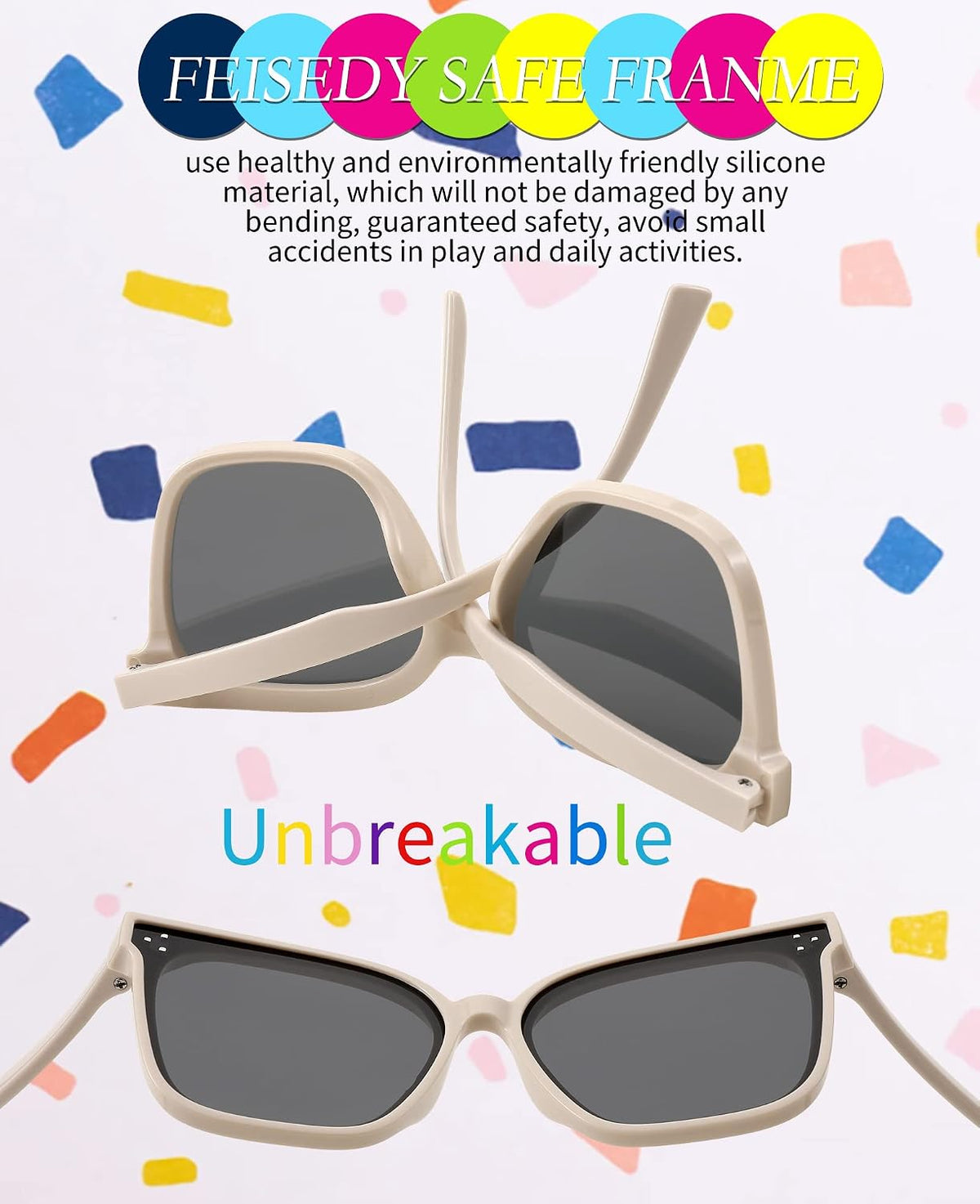 ÉÌƷͼƬ 18 | B0B3WPR65R | FEISEDY Kids Polarized Square Sunglasses for Boys Girls Vintage Shades UV Protection Trendy Classic Style Sun Glasses B2316