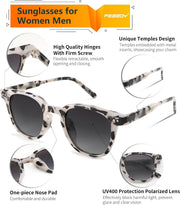 ÉÌƷͼƬ 29 | B0CCPBD9GS | FEISEDY Classic Polarized Sunglasses Retro Round Sunglasses for Women Men Trendy Shades B0002