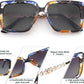 商品图片 54 | B08HVPGJW5 | FEISEDY Sunglasses Womens Trendy, Oversized Square Shades, Pearl Inlay Cat Eye Frame UV400 Protection B2625