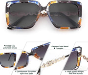 ÉÌƷͼƬ 54 | B08HVPGJW5 | FEISEDY Sunglasses Womens Trendy, Oversized Square Shades, Pearl Inlay Cat Eye Frame UV400 Protection B2625