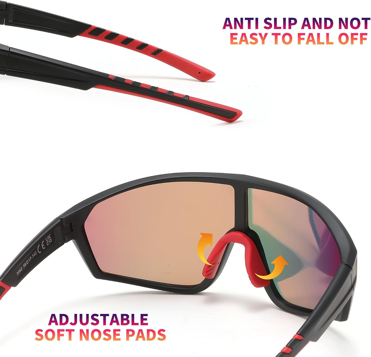 ÉÌƷͼƬ 11 | B0CSJXGX3L | FEISEDY Polarized Sports Sunglasses for Men Women Cycling Running Fishing Tac Glasses UV400 Protection B1125