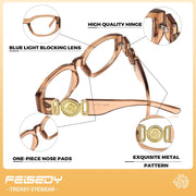 ÉÌƷͼƬ 14 | B0G34QTXGJ | FEISEDY Trendy Blue Light Reading Glasses for Women and Men B0317