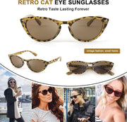 ÉÌƷͼƬ 10 | B08B8G5GR9 | FEISEDY Retro Cat Eye Sunglasses Women Men Vintage Small Cateye UV400 Sunglasses B2617