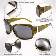 ÉÌƷͼƬ 25 | B07XNYV3GC | FEISEDY Polarized Oversized Sunglasses for Women Men, Classic Rectangle Wrap Around Large Frame UV400 Protection B2504