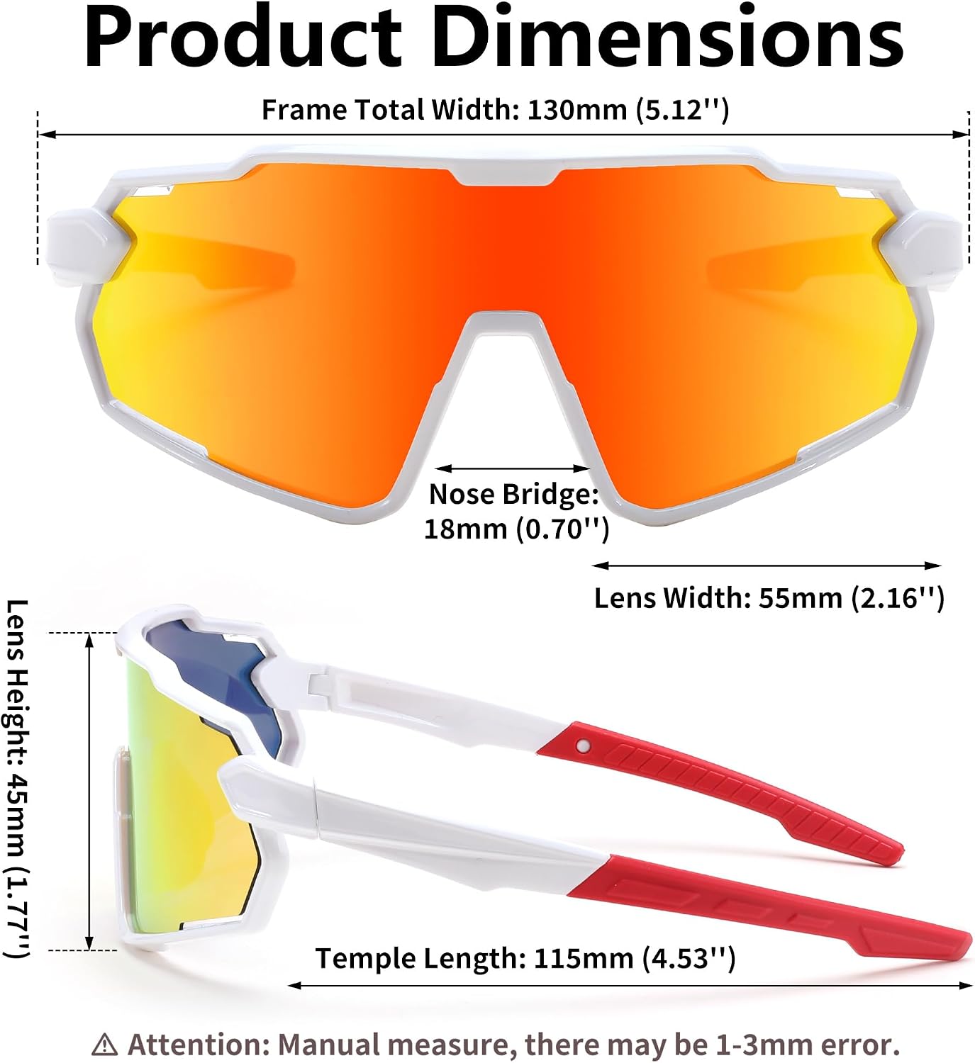 商品图片 48 | B0D6XZ67Q2 | FEISEDY Kids Teens Baseball Polarized Sunglasses Lightweight Frame UV400 Sports Cycling Shades for Boys Girls B0190
