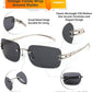 商品图片 5 | B0GX6FSM23 | FEISEDY Retro Rimless Rectangle Y2K Tinted Sunglasses for Women Men B0423