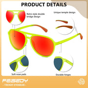 ÉÌƷͼƬ 40 | B0GFN2HDQ8 | FEISEDY Polarized Aviator Sunglasses for Men Women Trendy Sports B0324