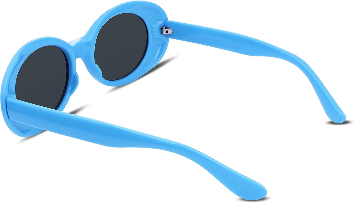 ÉÌƷͼƬ 97 | B074H8KFSZ | FEISEDY Sunglasses White Oval Clout Goggles for Women Men Retro Round Trendy Rimmed Clueless Costume Frame B2253