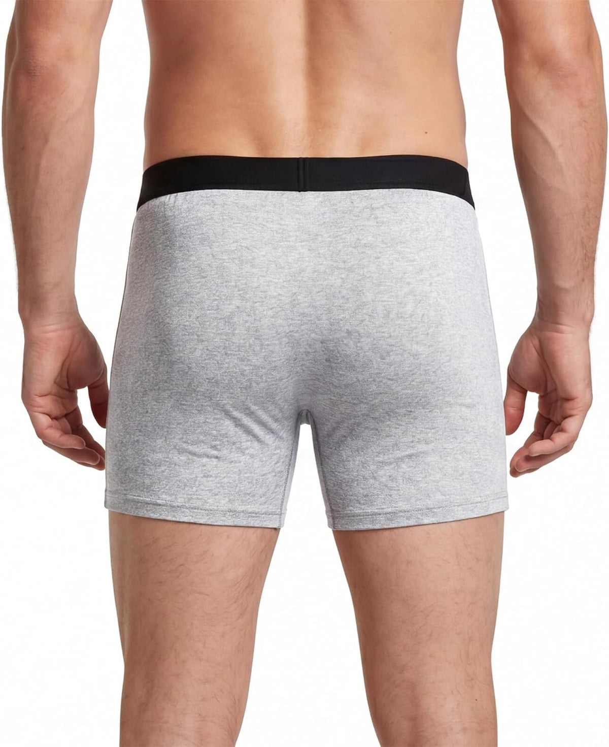 商品图片 4 | B0H1C4QQ3R | Men's Underwear Boxers, Anti-Chafing Long Leg Boxer Briefs, Ice Silk Breathable Stretch Fabric Underpants for Men 6-Pack