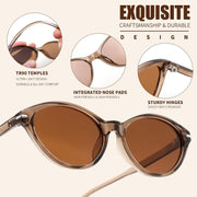 ÉÌƷͼƬ 11 | B0HBV67DG3 | FEISEDY Retro Polarized Cat Eye Sunglasses for Women Men UV400 B0466