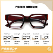 ÉÌƷͼƬ 12 | B0DXDYMMPM | FEISEDY Retro Blue Light Blocking Glasses for Women Men 90s Classic Rectangle Frame Thick Chic Computer Eyeglasses B2383R