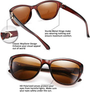 ÉÌƷͼƬ 32 | B07NXZ3WVF | FEISEDY Women Vintage Polarized Sunglasses Lady Elegant Cateye Sun Glasses B2476