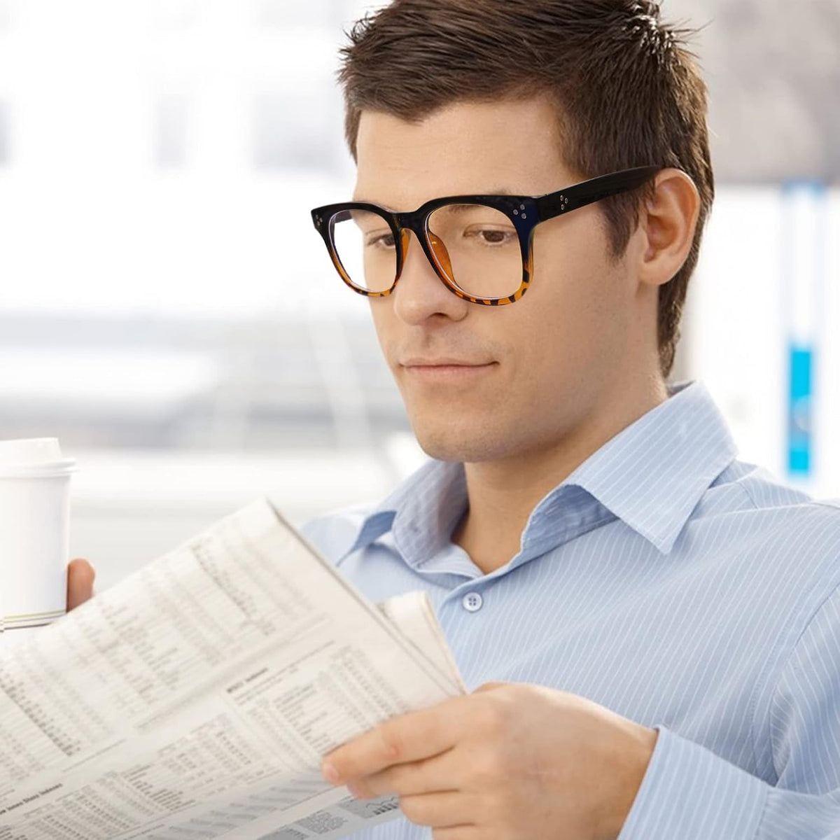 ÉÌƷͼƬ 9 | B0BPXLCQHW | FEISEDY Square Blue Light Blocking Glasses Women Men Computer glasses Fashion Plastic Frame Eyewear B2361