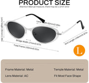 ÉÌƷͼƬ 26 | B0GVDPV1W4 | FEISEDY Metal Oval Sunglasses UV400 Protection for Women and Men B0429