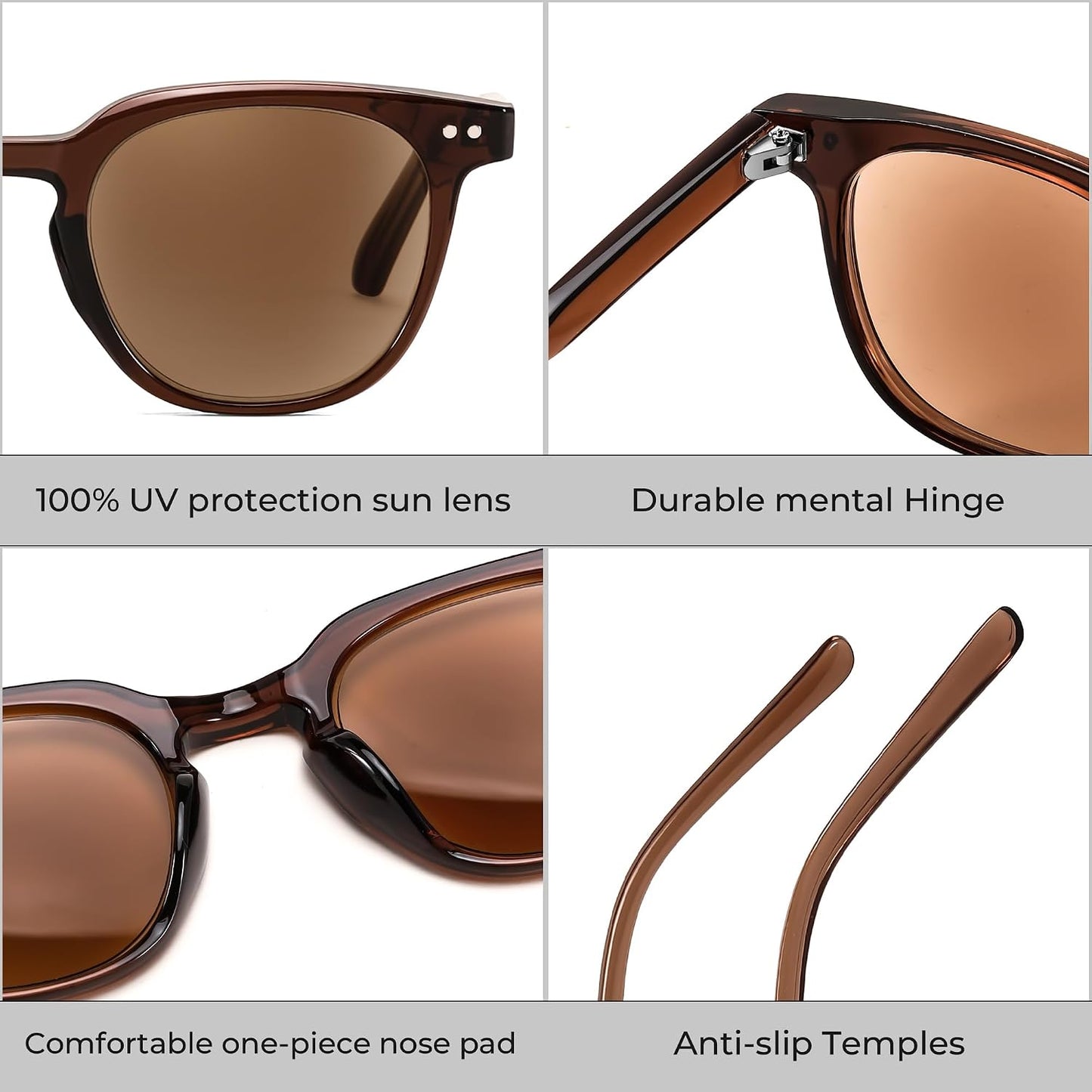 商品图片 13 | B0CSNK73XH | FEISEDY Round Reading Sunglasses for Men and Women Stylish Blue Light Blocking Readers B0113