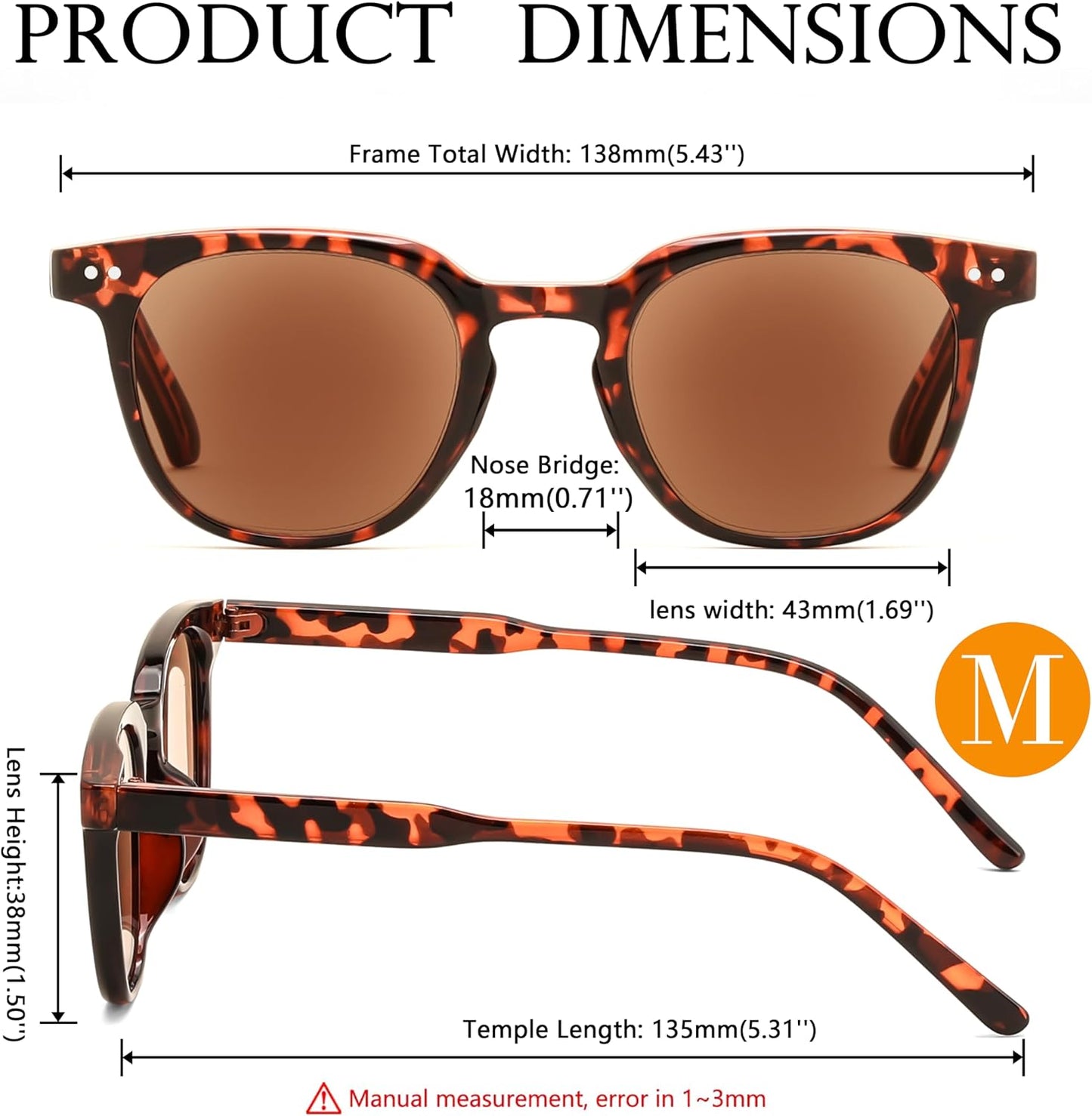 商品图片 19 | B0CSNK73XH | FEISEDY Round Reading Sunglasses for Men and Women Stylish Blue Light Blocking Readers B0113