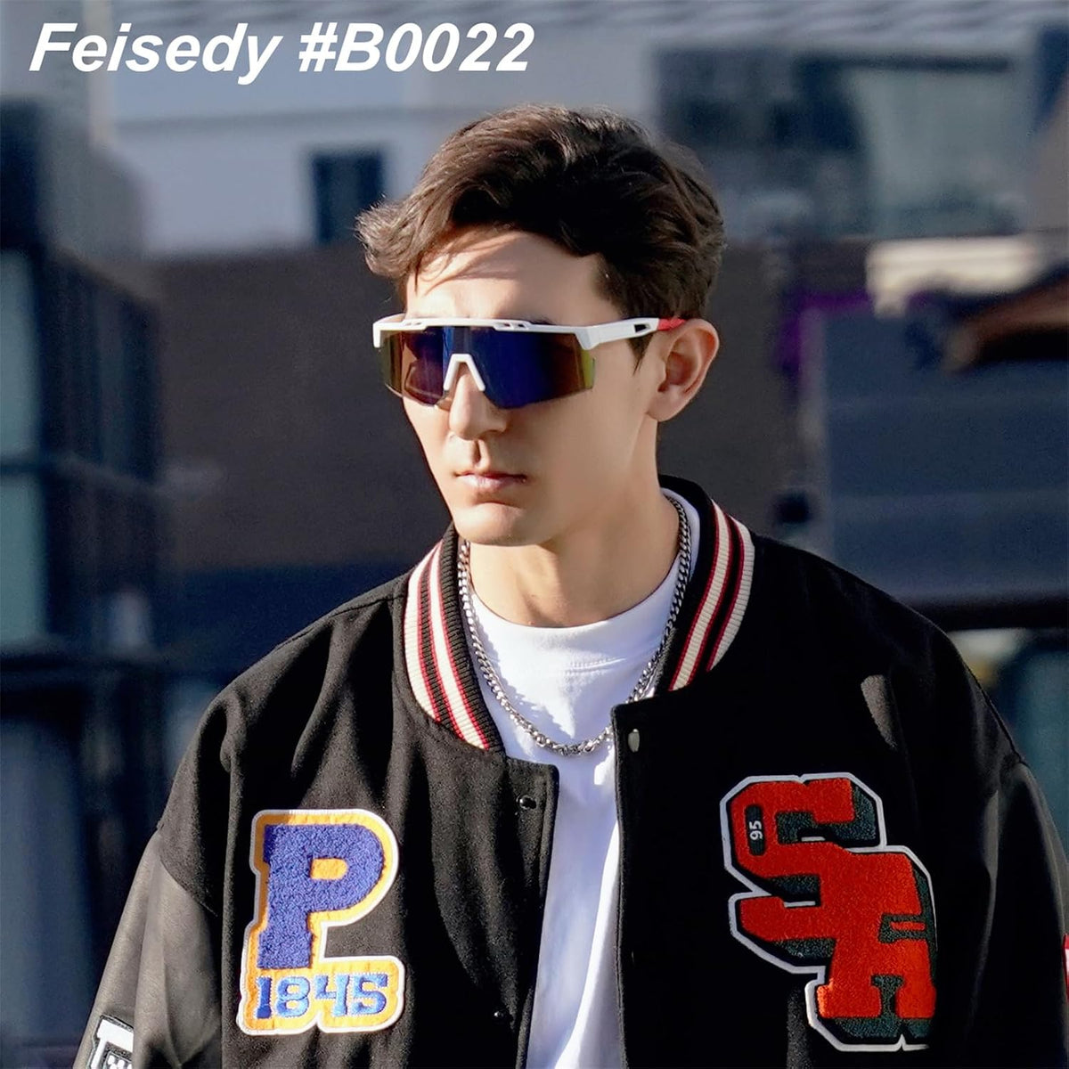 ÉÌƷͼƬ 10 | B0CBRSHNT3 | FEISEDY Sports Sunglasses for Men and Women, UV400 Protection Cycling Goggles Golf Baseball Driving Fishing B0022