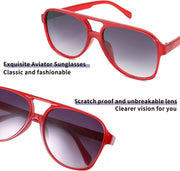 ÉÌƷͼƬ 98 | B0CB543WBD | FEISEDY Vintage Retro 70s Plastic Aviator Sunglasses Women Men Classic Large Squared Frame B2751
