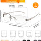 商品图片 12 | B0GX6FSM23 | FEISEDY Retro Rimless Rectangle Y2K Tinted Sunglasses for Women Men B0423