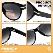 ÉÌƷͼƬ 4 | B0HDS914Y5 | FEISEDY Bifocal Sunglasses Reader Women Stylish Cat Eye Sun Readers B0392
