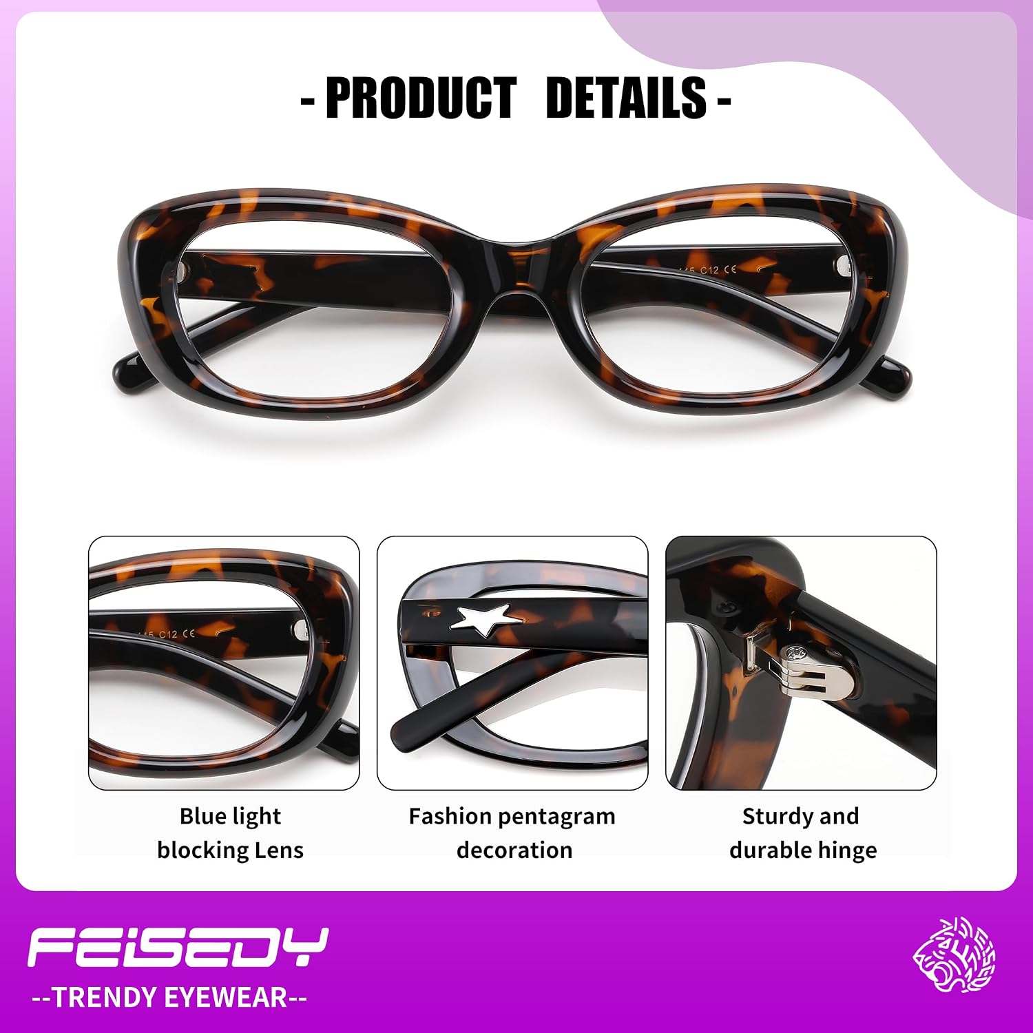 商品图片 23 | B0DD6M5F2B | FEISEDY Retro Oval Blue Light Blocking Glasses for Women Nerd Fake Glasses Y2k Small Eyewear Frame B0229