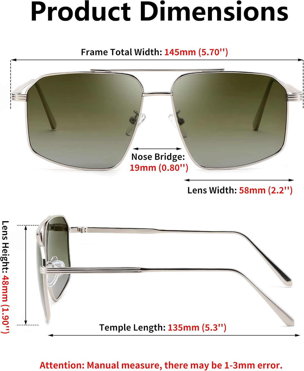 ÉÌƷͼƬ 23 | B0GQY2S7JF | FEISEDY Vintage Polarized Aviator Sunglasses Men Women Classic American Gradient Lens UV400 Protection B0273