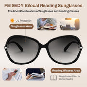 ÉÌƷͼƬ 12 | B0F8N9H1N8 | FEISEDY Fashion Bifocal Reader Sunglasses, Butterfly Reading Glasses B0286