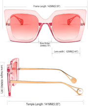 ÉÌƷͼƬ 84 | B08HVPGJW5 | FEISEDY Sunglasses Womens Trendy, Oversized Square Shades, Pearl Inlay Cat Eye Frame UV400 Protection B2625