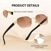 ÉÌƷͼƬ 6 | B0GY42ZV46 | FEISEDY Women and Men UV400 Protection Sunglasses, Polygon Square Metal Frame Retro Stylish Shades B0452
