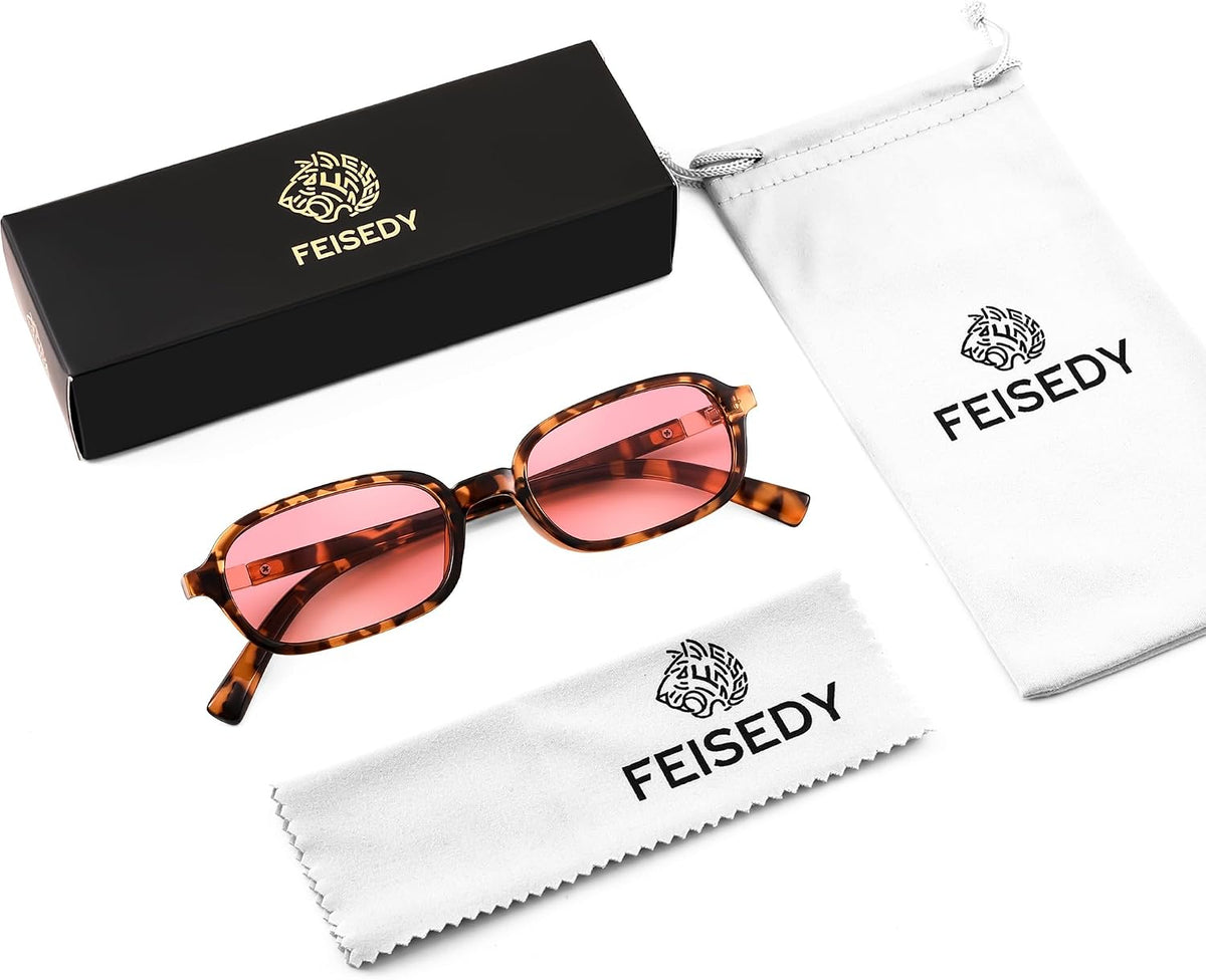 ÉÌƷͼƬ 31 | B0DX1678RX | FEISEDY Retro Rectangular Sunglasses for Women Men 90s Small Vintage Fashion Square Sunnies B0282