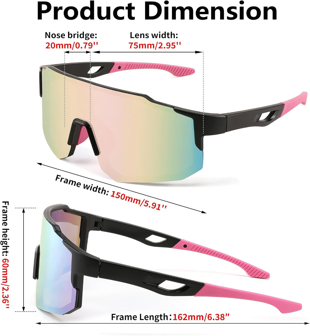 ÉÌƷͼƬ 87 | B0DTYL7JBV | FEISEDY Sports Sunglasses for Men, Women and Teens - Baseball, Biking, Cycling UV400 Protection B2388