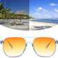 商品图片 119 | B09J8999GR | FEISEDY Retro Square Aviator Sunglasses Women Men 70s Vintage Trendy Plastic Frame Sun Glasses B2835