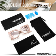 ÉÌƷͼƬ 22 | B0CSS4158B | FEISEDY Oversized Square Blue Light Blocking Glasses for Women Men Fashion Computer Glasses Reduce Eye Strain B0111